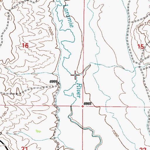 Topographic Map of Negro Creek, WY