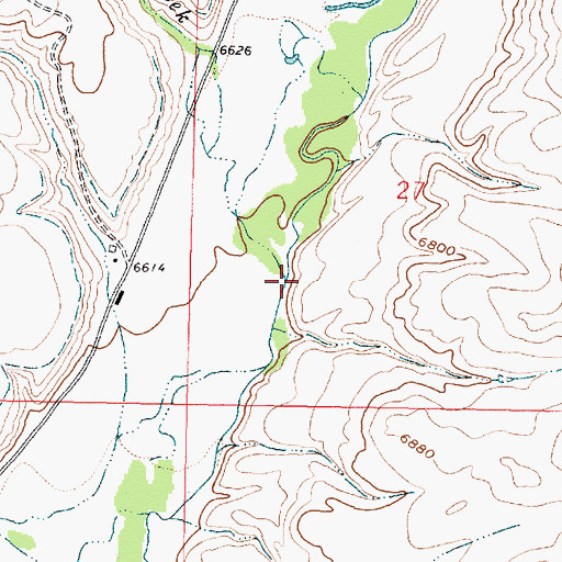 Topographic Map of Negro Creek, WY