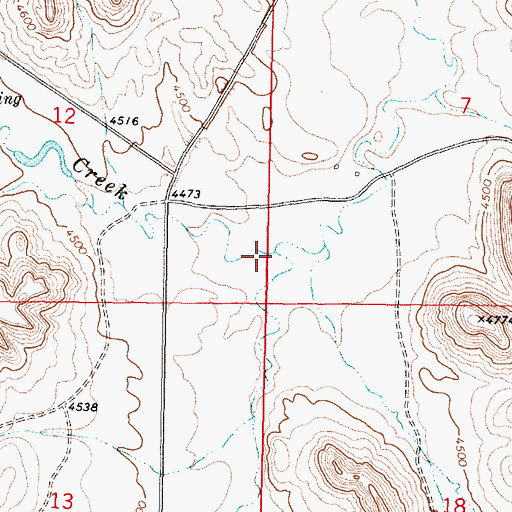 Topographic Map of Negro Creek, WY