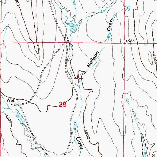 Topographic Map of Neilson Draw, WY