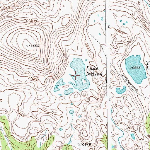 Topographic Map of Lake Nelson, WY
