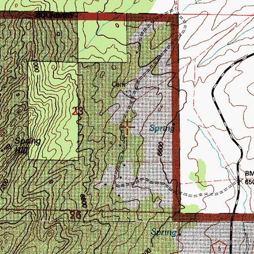 Topographic Map of Newell Ranch, WY