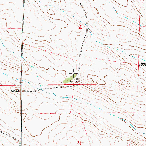 Topographic Map of Nichols Canyon, WY