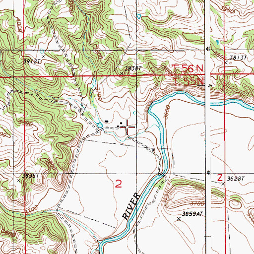 Topographic Map of Nielsen Ranch, WY