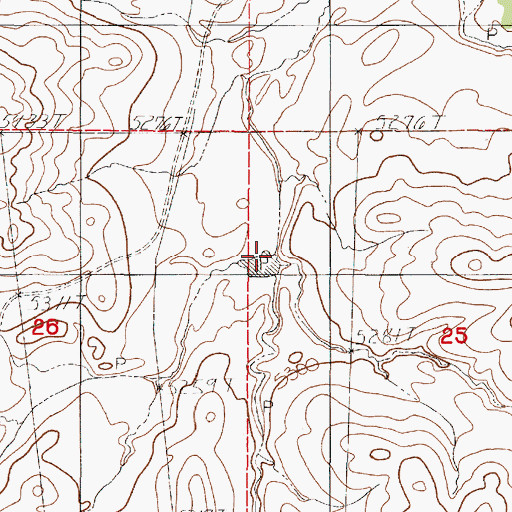 Topographic Map of Night Draw, WY