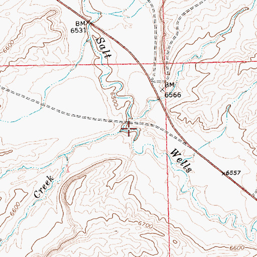 Topographic Map of No Name Creek, WY