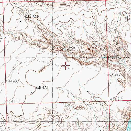 Topographic Map of Noble Ranch, WY