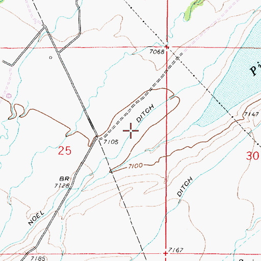 Topographic Map of Noel Ditch, WY