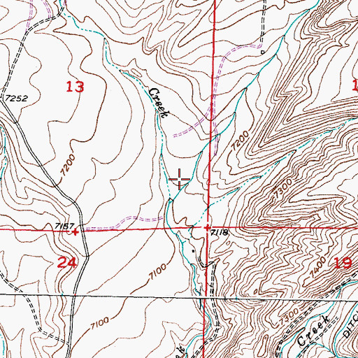 Topographic Map of Norbacher Canyon, WY