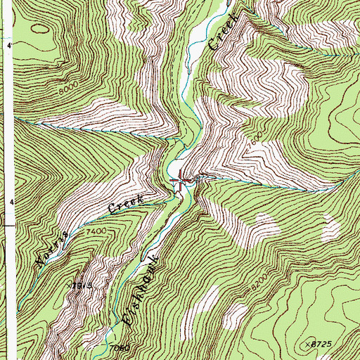 Topographic Map of Norris Creek, WY
