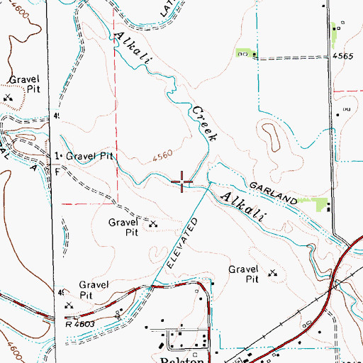 Topographic Map of North Alkali Creek, WY