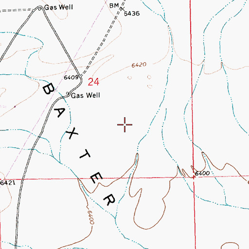 Topographic Map of North Baxter Basin, WY