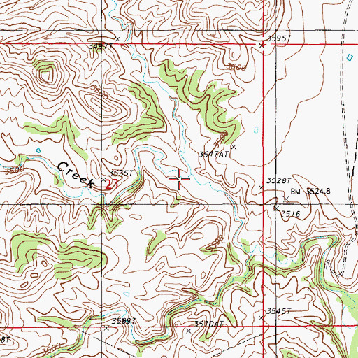 Topographic Map of North Boggy Creek, WY