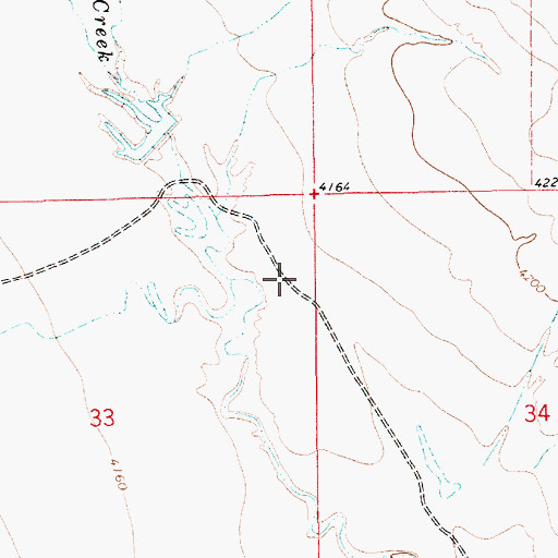 Topographic Map of North Brush Creek, WY
