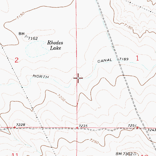 Topographic Map of North Canal, WY