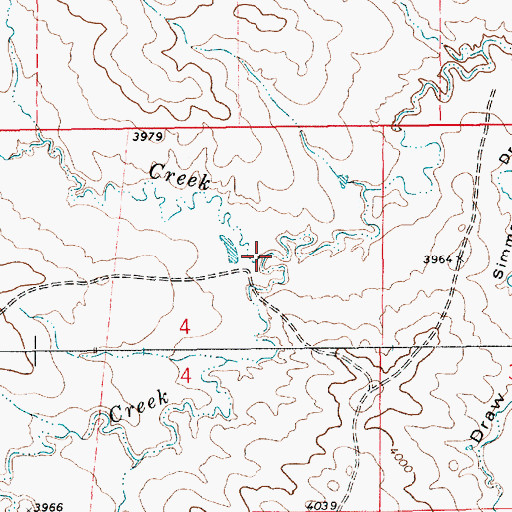 Topographic Map of North Cottonwood Creek, WY