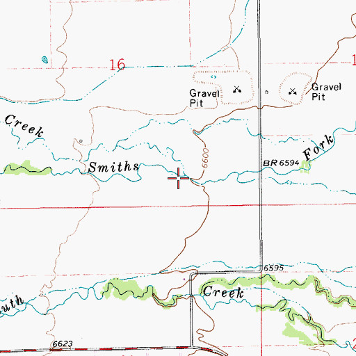 Topographic Map of North Creek, WY