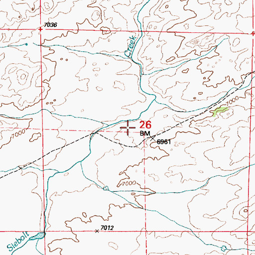 Topographic Map of North Creek, WY