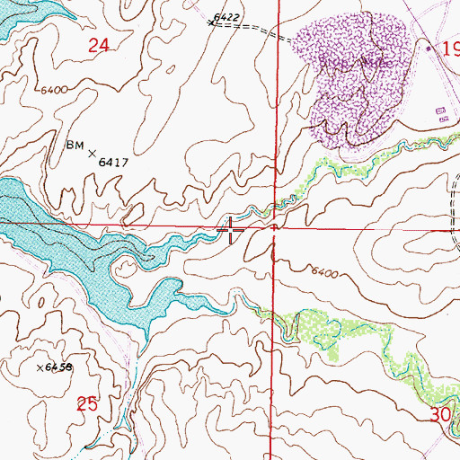 Topographic Map of North Ditch, WY
