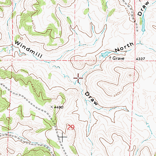 Topographic Map of North Draw, WY