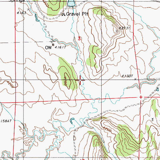 Topographic Map of North Draw, WY