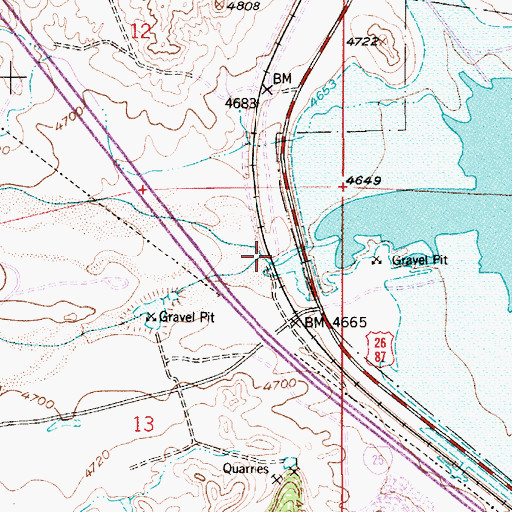 Topographic Map of North Elkhorn Creek, WY