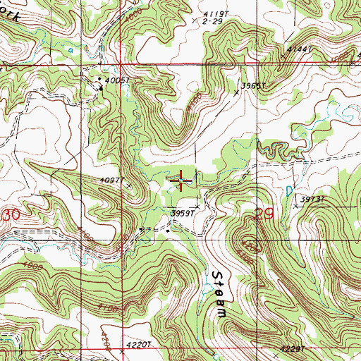 Topographic Map of North Fork Deer Creek, WY