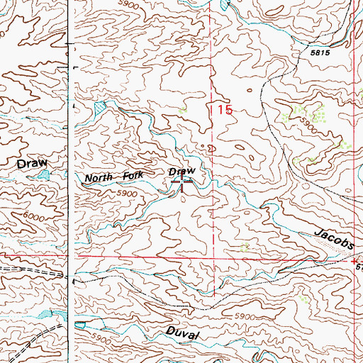 Topographic Map of North Fork Draw, WY