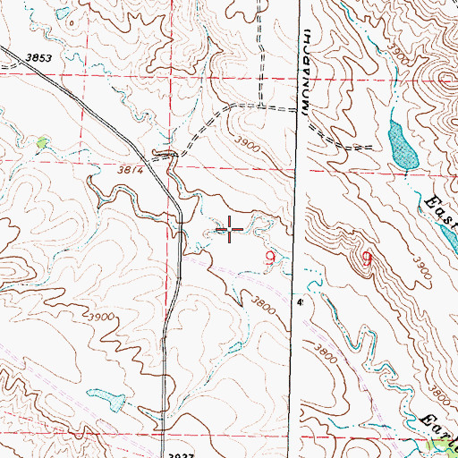 Topographic Map of North Fork Earley Creek, WY