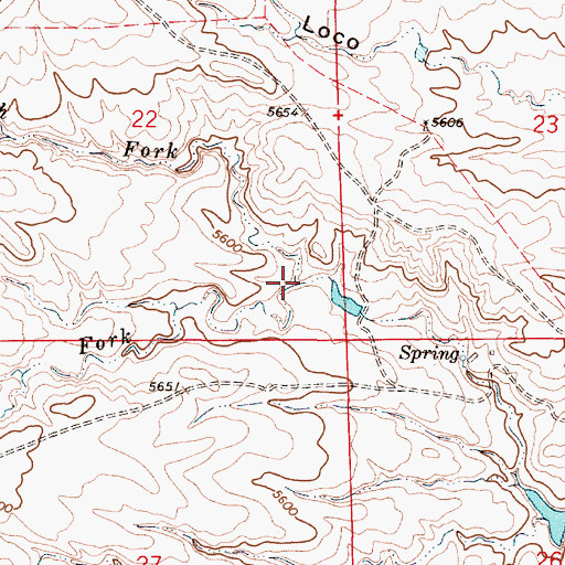 Topographic Map of North Fork King Creek, WY