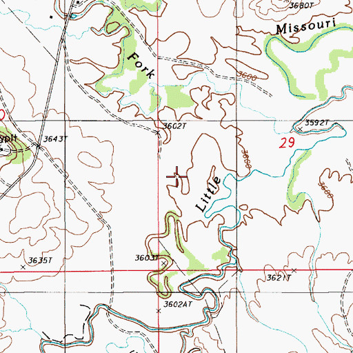 Topographic Map of North Fork Little Missouri River, WY