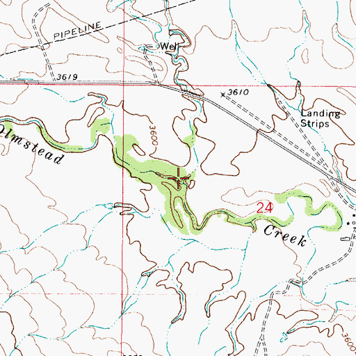Topographic Map of North Fork Olmstead Creek, WY