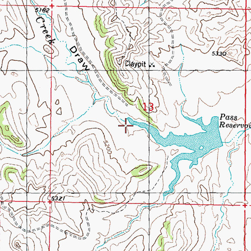 Topographic Map of North Fork Pass Creek, WY