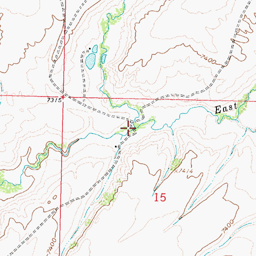 Topographic Map of North Fork Savery Creek, WY