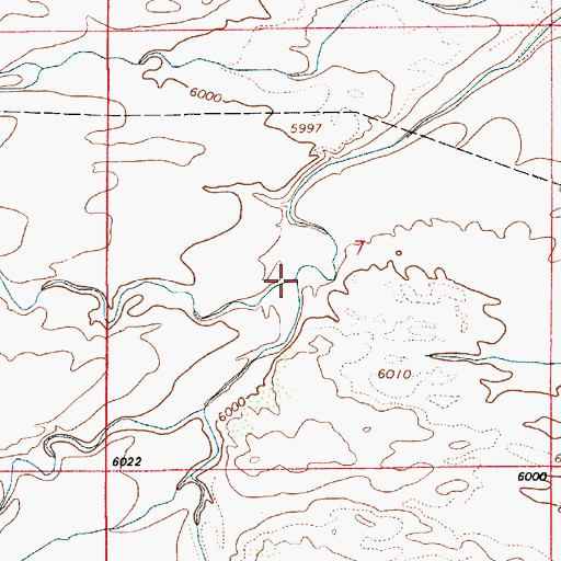 Topographic Map of North Fork South Fork Bear Creek, WY