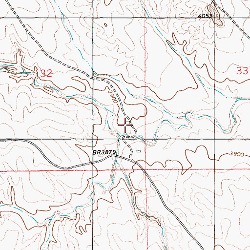Topographic Map of North Greasewood Creek, WY