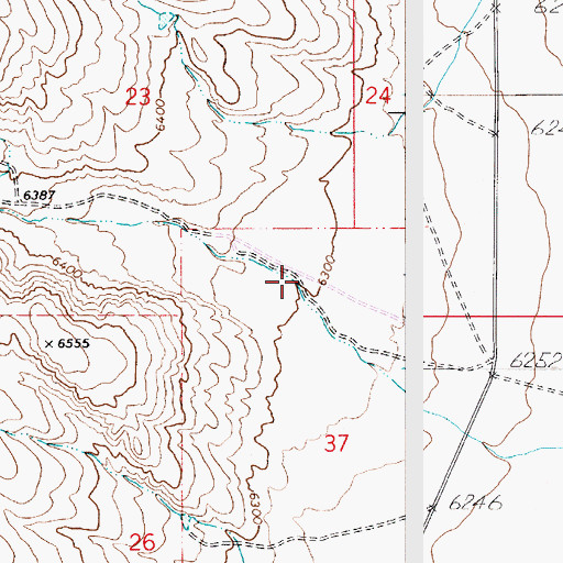 Topographic Map of North Lake Canyon, WY