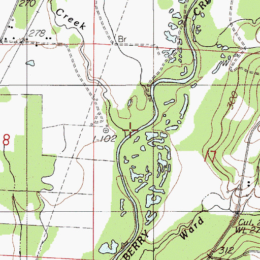 Topographic Map of Boggles Creek, AL