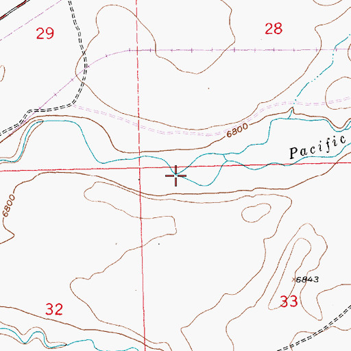 Topographic Map of North Pacific Creek, WY