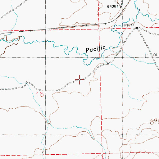 Topographic Map of North Packsaddle Canyon, WY
