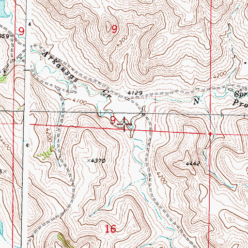 Topographic Map of North Prong Arkansas Creek, WY