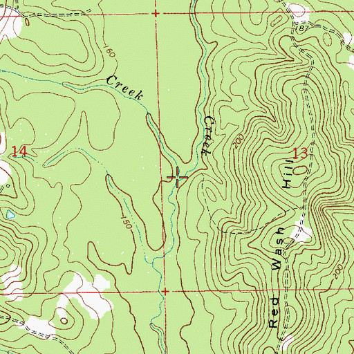 Topographic Map of Boggy Creek, AL