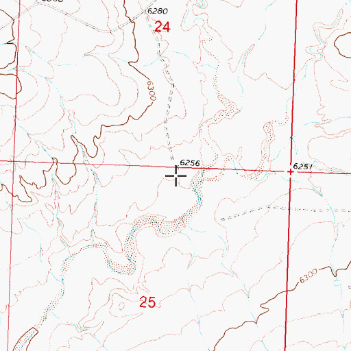 Topographic Map of North Prong Red Creek, WY