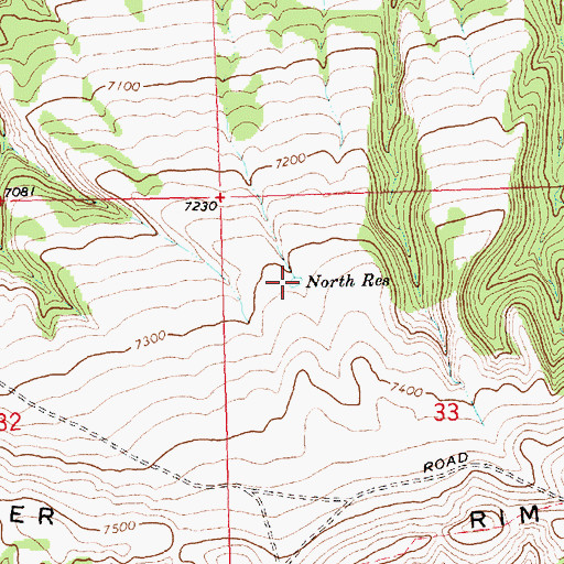 Topographic Map of North Reservoir, WY