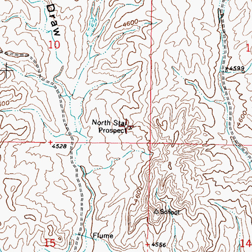 Topographic Map of North Star Prospect, WY