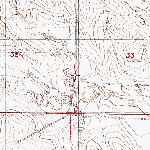 Topographic Map of North Star School, WY