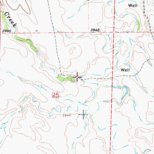 Topographic Map of North Twin Creek, WY