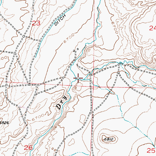 Topographic Map of North Wolf Canyon, WY