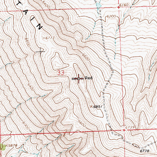 Topographic Map of Nostrum Mountain, WY