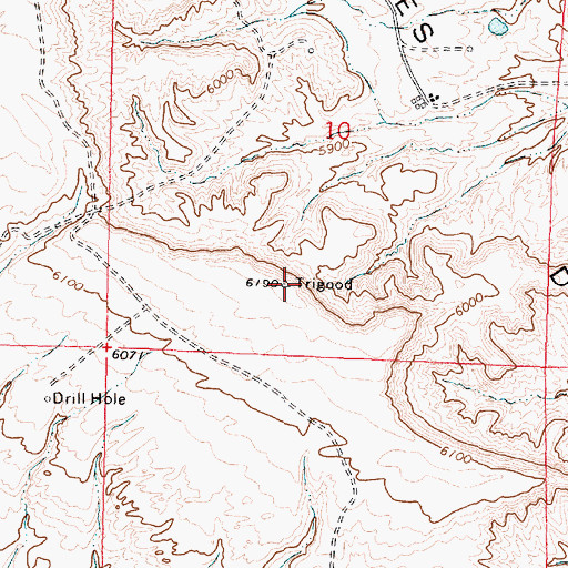 Topographic Map of Notches Dome, WY
